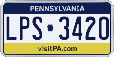 PA license plate LPS3420