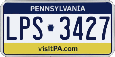 PA license plate LPS3427