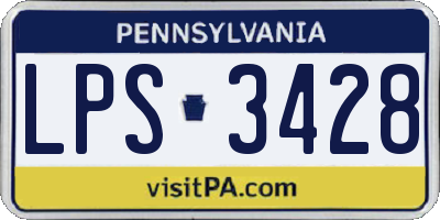 PA license plate LPS3428