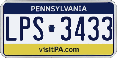 PA license plate LPS3433