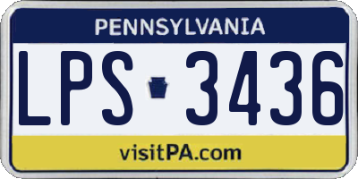 PA license plate LPS3436