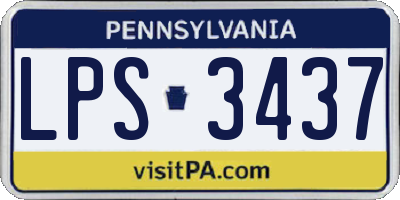 PA license plate LPS3437