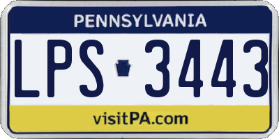 PA license plate LPS3443