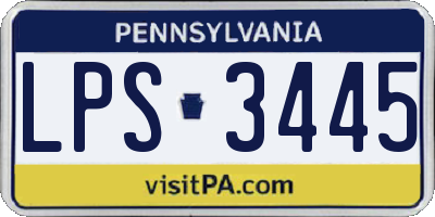 PA license plate LPS3445