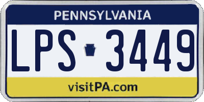 PA license plate LPS3449