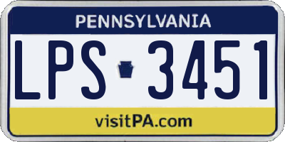 PA license plate LPS3451