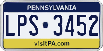 PA license plate LPS3452