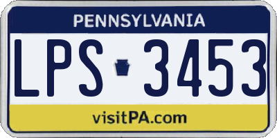 PA license plate LPS3453