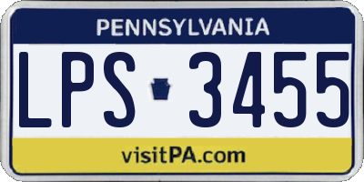 PA license plate LPS3455