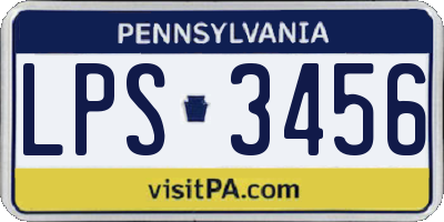 PA license plate LPS3456