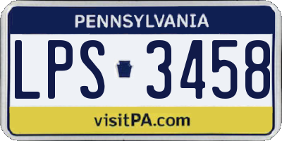 PA license plate LPS3458