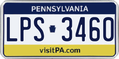 PA license plate LPS3460