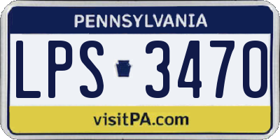 PA license plate LPS3470