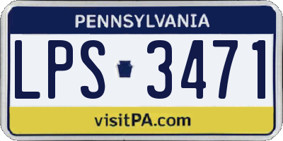 PA license plate LPS3471