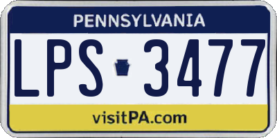 PA license plate LPS3477