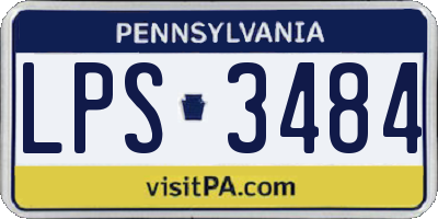 PA license plate LPS3484