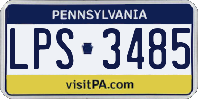 PA license plate LPS3485