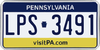 PA license plate LPS3491