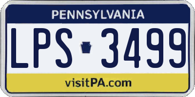 PA license plate LPS3499
