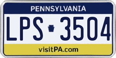 PA license plate LPS3504
