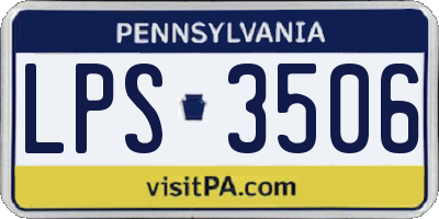 PA license plate LPS3506