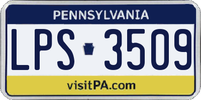 PA license plate LPS3509