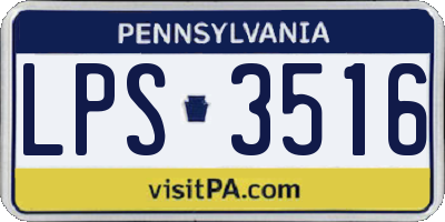PA license plate LPS3516