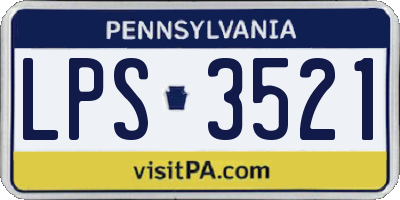 PA license plate LPS3521