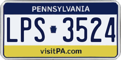 PA license plate LPS3524