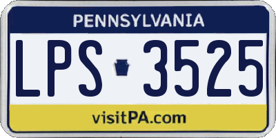 PA license plate LPS3525