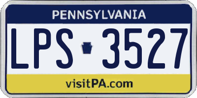 PA license plate LPS3527