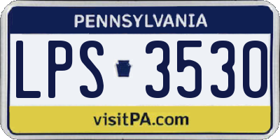 PA license plate LPS3530