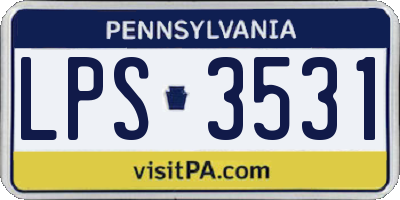 PA license plate LPS3531