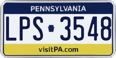 PA license plate LPS3548