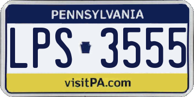 PA license plate LPS3555