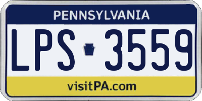 PA license plate LPS3559