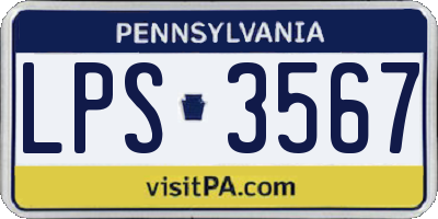 PA license plate LPS3567