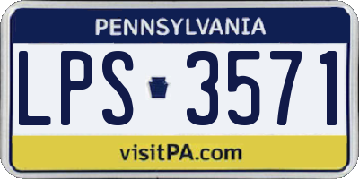 PA license plate LPS3571