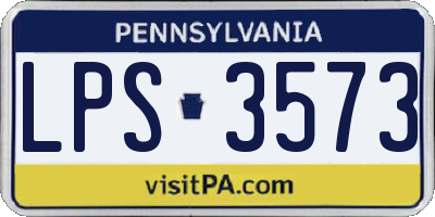 PA license plate LPS3573