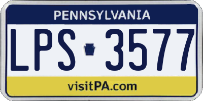 PA license plate LPS3577