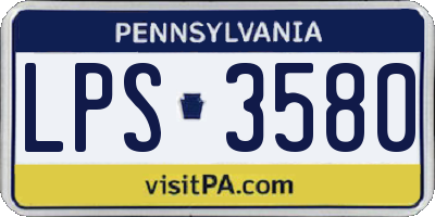 PA license plate LPS3580