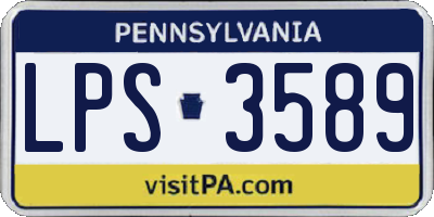 PA license plate LPS3589