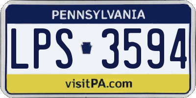 PA license plate LPS3594