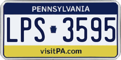PA license plate LPS3595