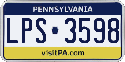 PA license plate LPS3598