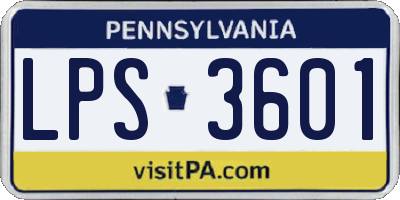 PA license plate LPS3601