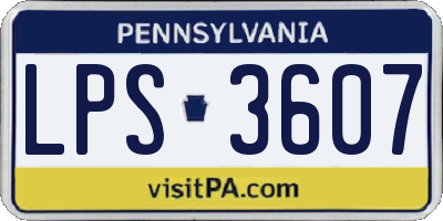 PA license plate LPS3607