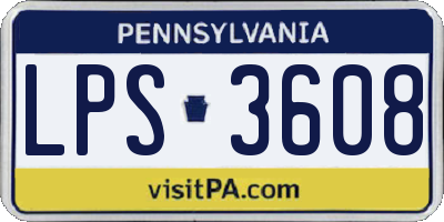 PA license plate LPS3608