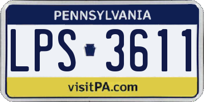 PA license plate LPS3611