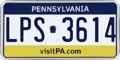 PA license plate LPS3614